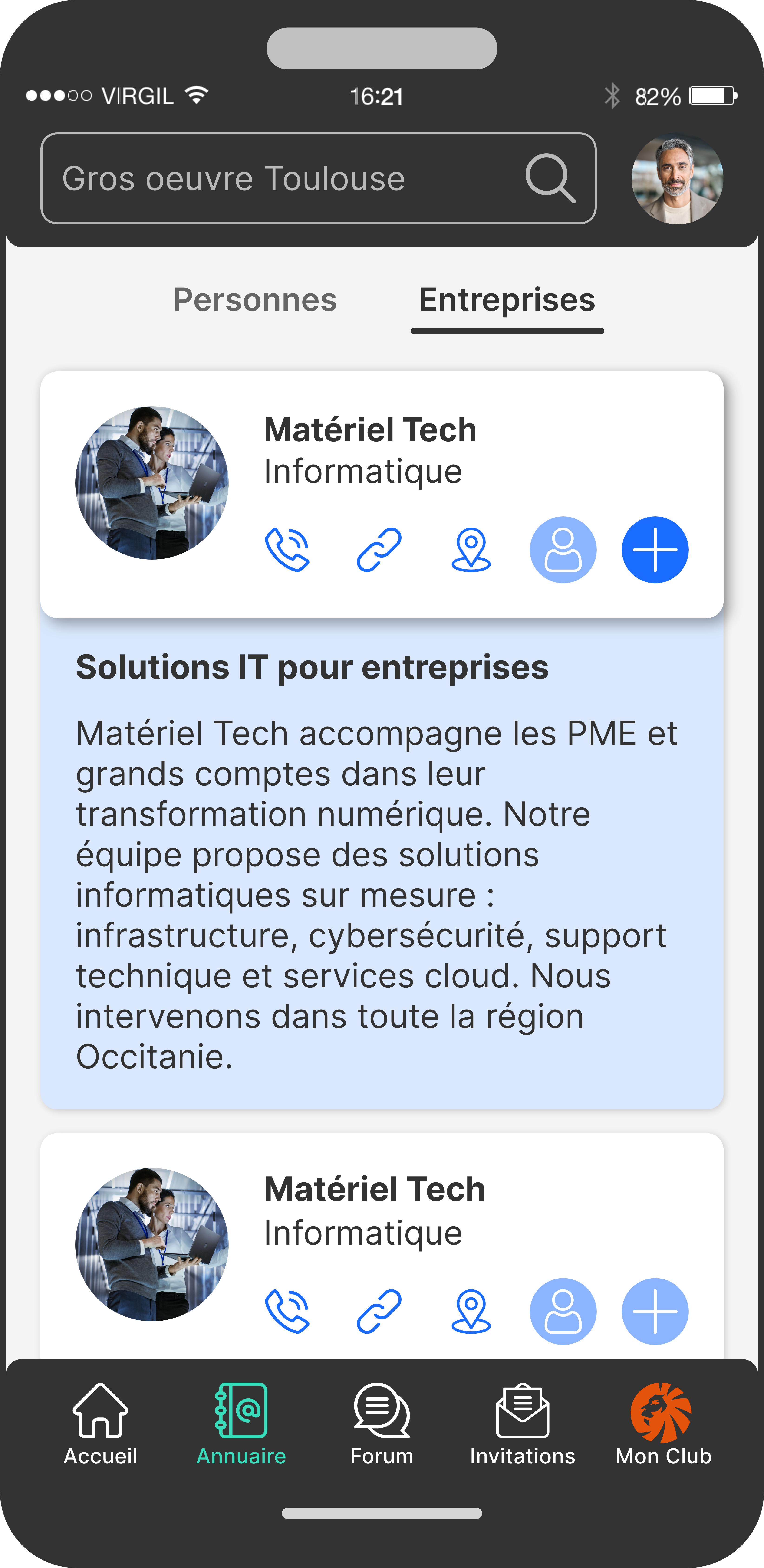 Application mobile P-Link